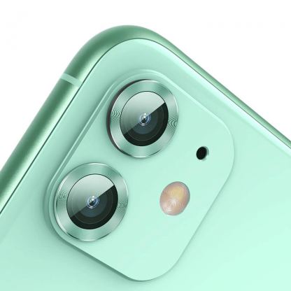 Baseus Alloy Protection Ring Lens Film - предпазни стъклени лещи за камерата на iPhone 11 (зелен) 4
