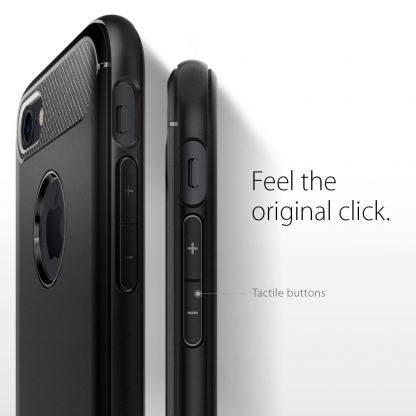 Spigen Rugged Armor Case - термополиуретанов кейс с най-висока степен на защита за iPhone SE 2020, iPhone 7, iPhone 8 (черен) 12