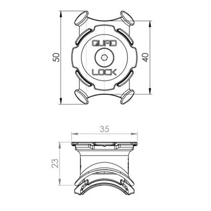Quad Lock Bike Kit - уникална поставка с кейс и водоустойчив кейс за велосипед за iPhone SE 2020, iPhone 7, iPhone 8 16
