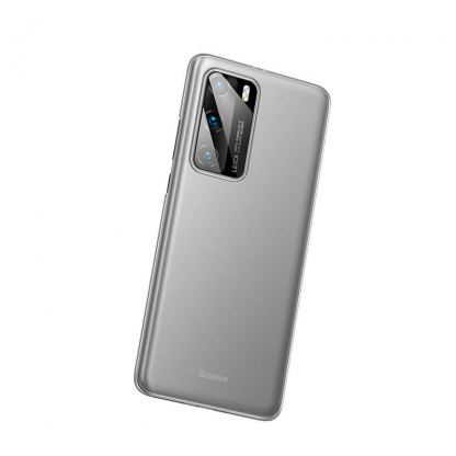 Baseus Wing case - тънък полипропиленов кейс (0.45 mm) за Huawei P40 (бял) 3