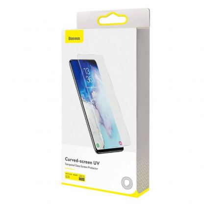 Baseus 0.25mm Curved UV Tempered Glass Screen Protector - стъклено защитно покритие с течно лепило и UV лампа за дисплея на Samsung Galaxy S20 Ultra (2 броя) 7