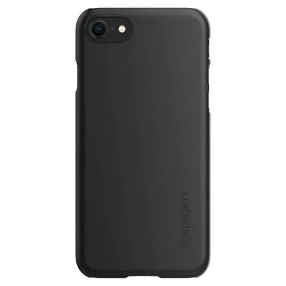 Spigen Thin Fit Case - качествен тънък матиран кейс за iPhone SE (2020), iPhone 8, iPhone 7 (черен) 3