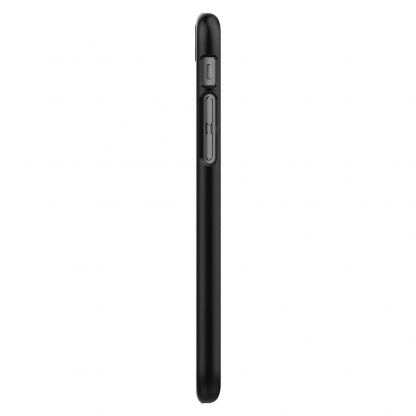 Spigen Thin Fit Case - качествен тънък матиран кейс за iPhone SE (2020), iPhone 8, iPhone 7 (черен) 5