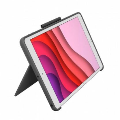Logitech Combo Touch - безжична клавиатура и тракпад, с кейс и  поставка за iPad 7 (2019) (черен) 4