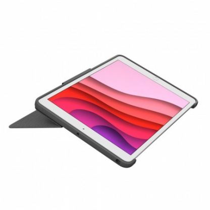 Logitech Combo Touch - безжична клавиатура и тракпад, с кейс и  поставка за iPad 7 (2019) (черен) 5