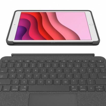 Logitech Combo Touch - безжична клавиатура и тракпад, с кейс и  поставка за iPad 7 (2019) (черен) 7