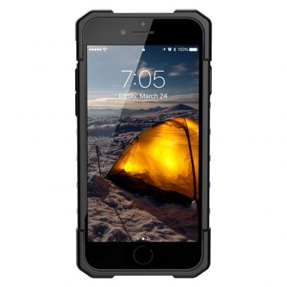 Urban Armor Gear Plasma Case - удароустойчив хибриден кейс за iPhone SE (2020), iPhone 8, iPhone 7, iPhone 6S, iPhone 6 (черен) 3