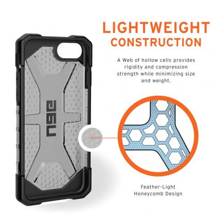 Urban Armor Gear Plasma Case - удароустойчив хибриден кейс за iPhone SE (2020), iPhone 8, iPhone 7, iPhone 6S, iPhone 6 (черен) 5