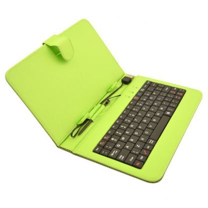 Клавиатура калъф за таблет 7“, USB, черно/зелено 2