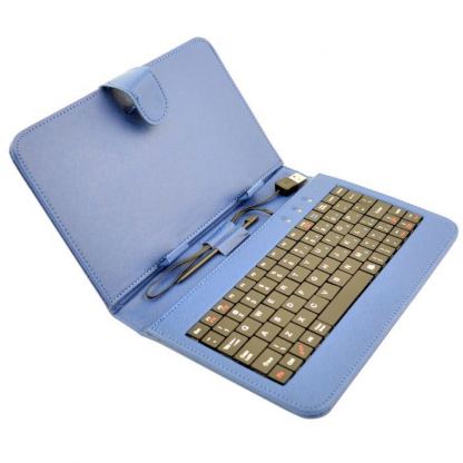 Клавиатура калъф за таблет 7“, micro USB, синя 2