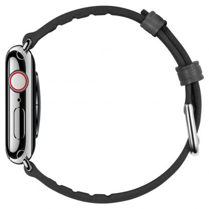 Spigen Retro Fit Band - кожена каишка за Apple Watch 38mm, 40mm (черен) 3
