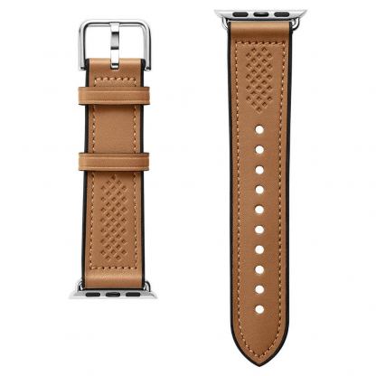 Spigen Retro Fit Band - кожена каишка за Apple Watch 38mm, 40mm (кафяв) 4