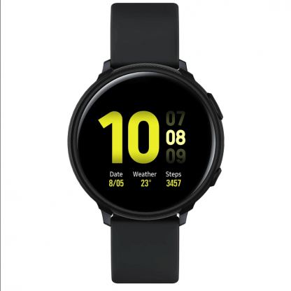 Spigen Liquid Air Case - качествен силиконов (TPU) кейс за Samsung Galaxy Watch Active 2 (44mm) (черен)