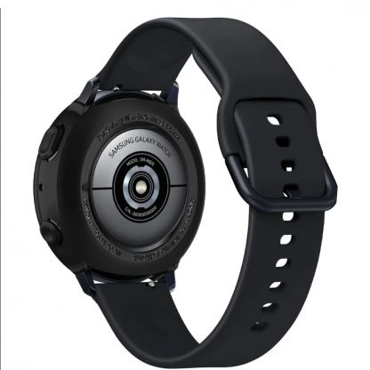 Spigen Liquid Air Case - качествен силиконов (TPU) кейс за Samsung Galaxy Watch Active 2 (44mm) (черен) 2