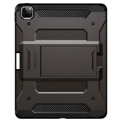 Spigen Tough Armor Pro Case - хибриден кейс с най-висока степен на защита за iPad Pro 12.9 (2020) (тъмнозелен) 2
