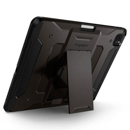 Spigen Tough Armor Pro Case - хибриден кейс с най-висока степен на защита за iPad Pro 12.9 (2020) (тъмнозелен) 3