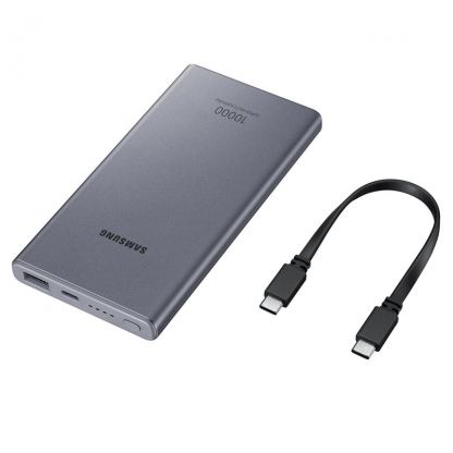 Samsung Fast Charge Power Bank 10000 mAh 25W (USB-C) EB-P3300XJEGEU - външна батерия с USB и USB-C изходи (сив) 5