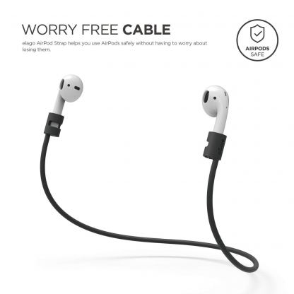 Elago AirPods Strap - тънко силиконово въженце за безжични слушалки Apple AirPods 2