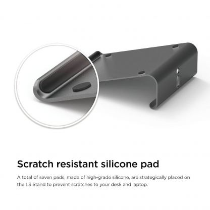 Elago L3 STAND - дизайнерска алуминиева поставка за MacBook, лаптопи и таблети (тъмносив) 6