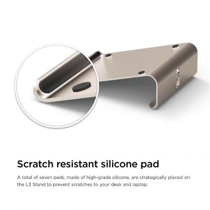 Elago L3 STAND - дизайнерска алуминиева поставка за MacBook, лаптопи и таблети (златист) 6