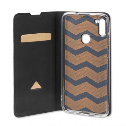 4smarts Flip Case URBAN Lite - кожен калъф с поставка и отделение за кр. карта за Samsung Galaxy A11 (черен) 4