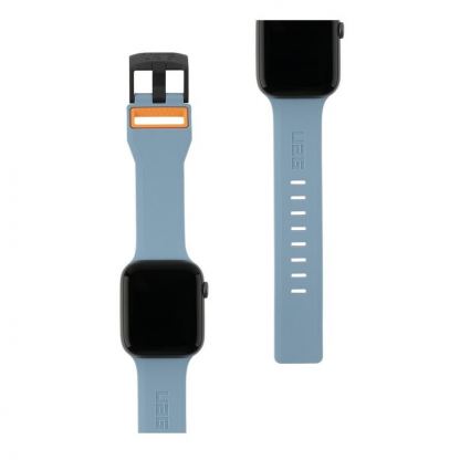 Urban Armor Gear Civilian Strap - изключително здрава силиконова каишка за Apple Watch 42мм, 44мм (син-оранжев) 2