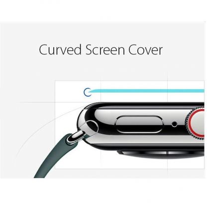 Spigen Neo FLEX Screen Protector - комплект от 3 броя защитно покритие с извити ръбове за целия дисплей на Apple Watch 44мм (прозрачен) 6