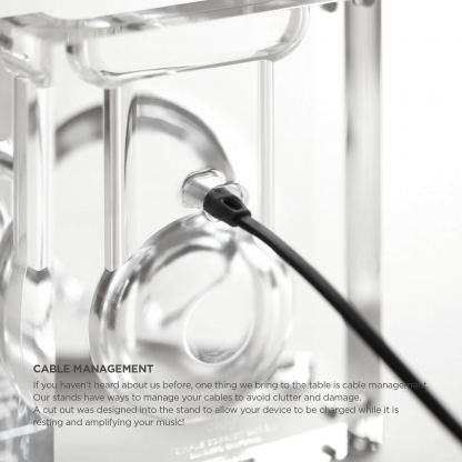 Elago M Acoustic Stand - дизайнерска акустична акрилна поставка за iPhone, Samsung и смартфони 4