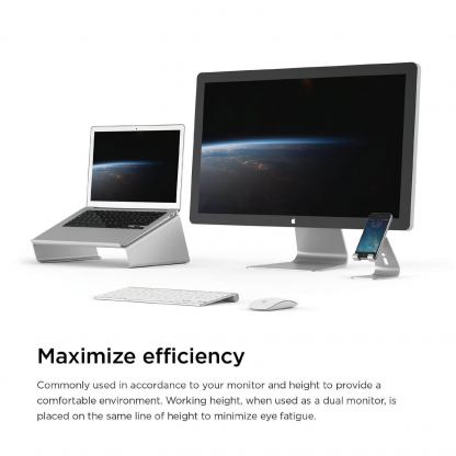 Elago L4 Stand - ергономична дизайнерска поставка за MacBook, преносими компютри и таблети (сребрист) 5