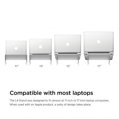 Elago L4 Stand - ергономична дизайнерска поставка за MacBook, преносими компютри и таблети (сребрист) 8