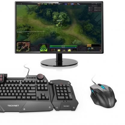 TeckNet GM299 Raptor Pro Gaming Mouse, 7000 DPI - геймърска мишка (за Mac и PC) (черен-син) 7