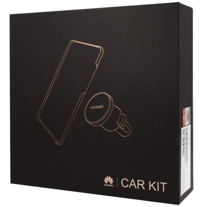 Huawei Car Holder Gift Box - подаръчен оригинален комплект от кожен кейс и магнитна поставка за Huawei Mate 9 (кафяв) 2