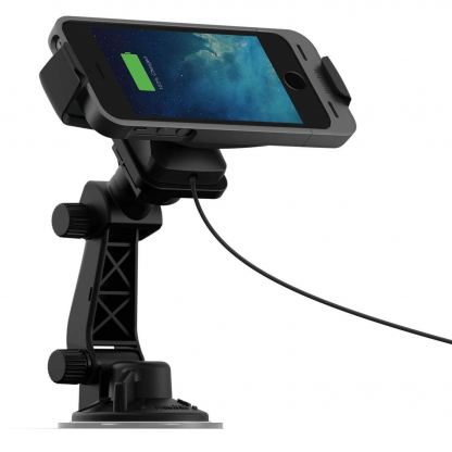 Mophie Car Dock Charger - универсални поставка за кола, зярядно и MicroUSB кабел (черен) 2
