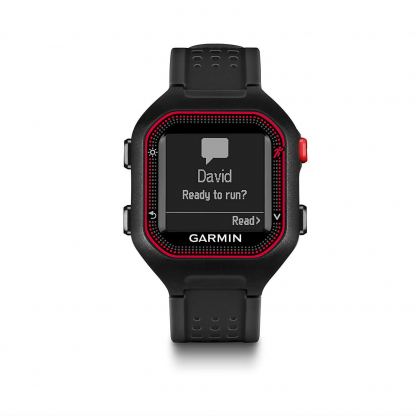 Garmin Forerunner 25 - умен часовник за бягане с GPS и смарт известия (черен-червен) 2