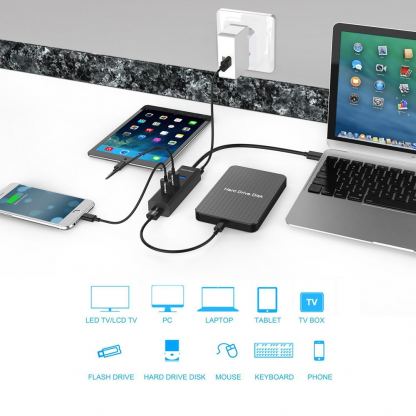 TeckNet HU04 USB 3.0 HUB - USB хъб с 4 USB 3.0 порта 4