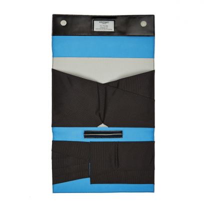 Knomo Soho Knomad Mini Portable Organiser - луксозен кожен калъф (естествена кожа) и органайзер за таблети до 8 инча (черен) 6
