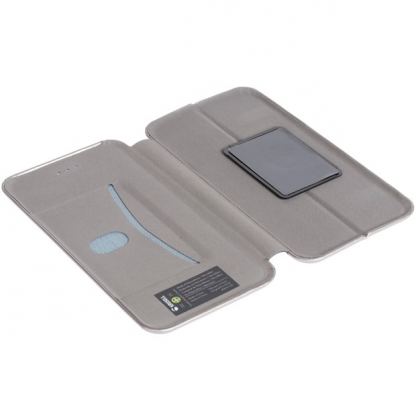 Krusell Orsa Folio Case 5XL - универсален кожен калъф  за смартфони до 6.3 инча, снабден със слот за кр. карти в сребрист  цвят 6