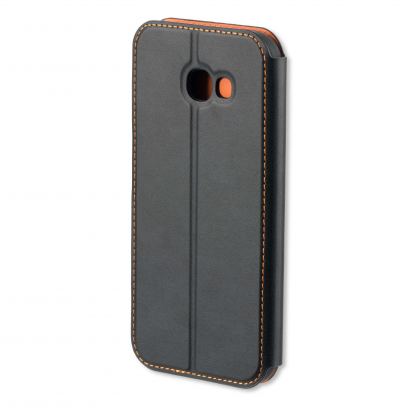 4smarts Flip Case Two Tone - кожен калъф с поставка и отделение за кр. карта за Samsung Galaxy A3 (2017) (черен) 2