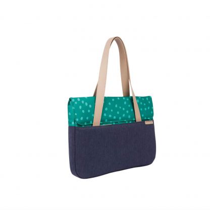 STM Grace Deluxe Laptop Sleeve - дизайнерска чанта с дръжки за MacBook Pro Retina 13 и преносими компютри до 13 инча (син-зелен) 2