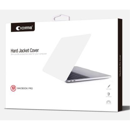 Comma Hard Jacket Cover - тънък (1мм.) предпазен кейс за MacBook Pro Touch Bar 13 (сив-прозрачен) 4