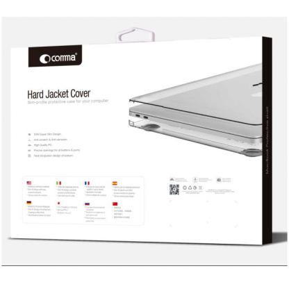 Comma Hard Jacket Cover - тънък (1мм.) предпазен кейс за MacBook Pro Touch Bar 13 (сив-прозрачен) 5