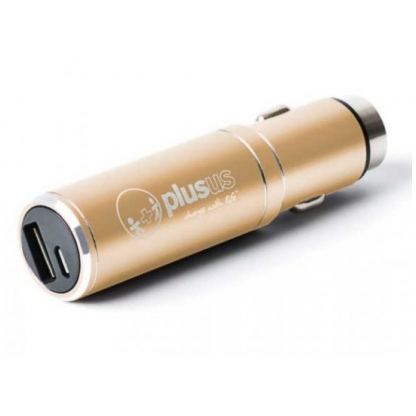 PlusUs Life2Go 2in1 Car charger + 1000mAh PowerBank - зарядно за кола с USB изход и външна батерия 1000mAh (мед) 2
