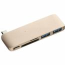 Satechi USB-C Pass Through USB Hub - мултифункционален хъб за свързване на допълнителна периферия за компютри с USB-C (златист) 2