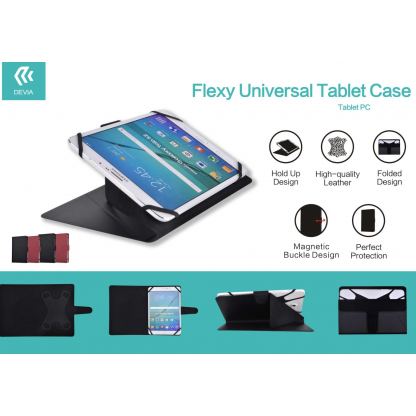 Devia Flexy Universal Case - универсален калъф тип папка и поставка за таблети до 8 инча (черен) 6