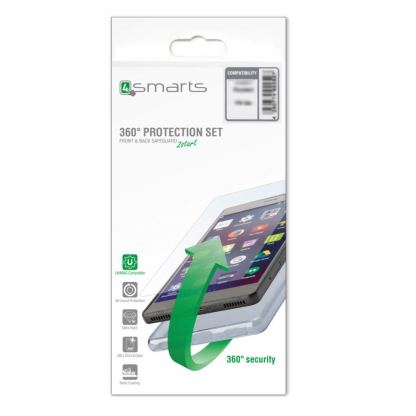 4smarts 360° Protection Set - тънък силиконов кейс и стъклено защитно покритие за дисплея на Huawei Honor 8 Pro (прозрачен) 6