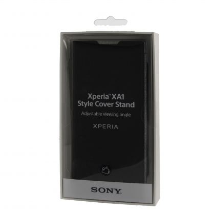 Sony Style Cover SCSG30 - кожен кейс и поставка за Sony Xperia XA1 (черен) 3