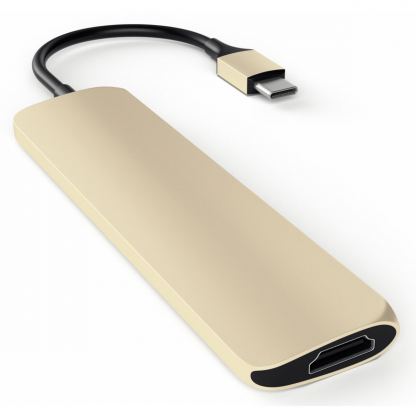 Satechi USB-C Multiport Adapter - мултифункционален хъб за свързване на допълнителна периферия за компютри с USB-C (златист) 8