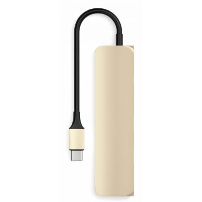 Satechi USB-C Multiport Adapter - мултифункционален хъб за свързване на допълнителна периферия за компютри с USB-C (златист) 7