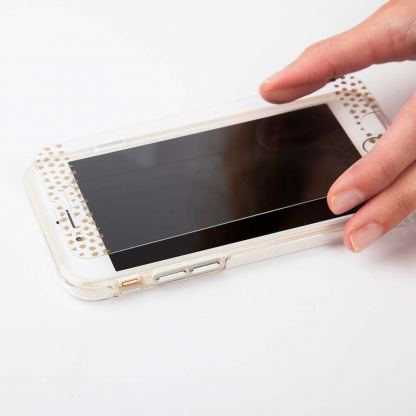 CaseMate Glided Glass - стъклено защитно покритие за дисплея на iPhone SE 2020, iPhone 7, iPhone 8, iPhone 6S, iPhone 6 (златист) 3