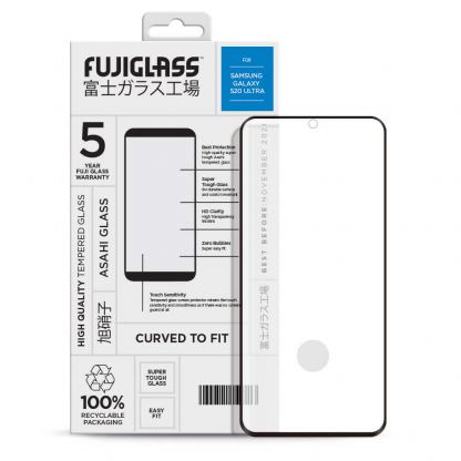 Fuji Curved-to-fit Screen Protector - калено стъклено защитно покритие за дисплея на Samsung Galaxy S20 Ultra (прозрачен)